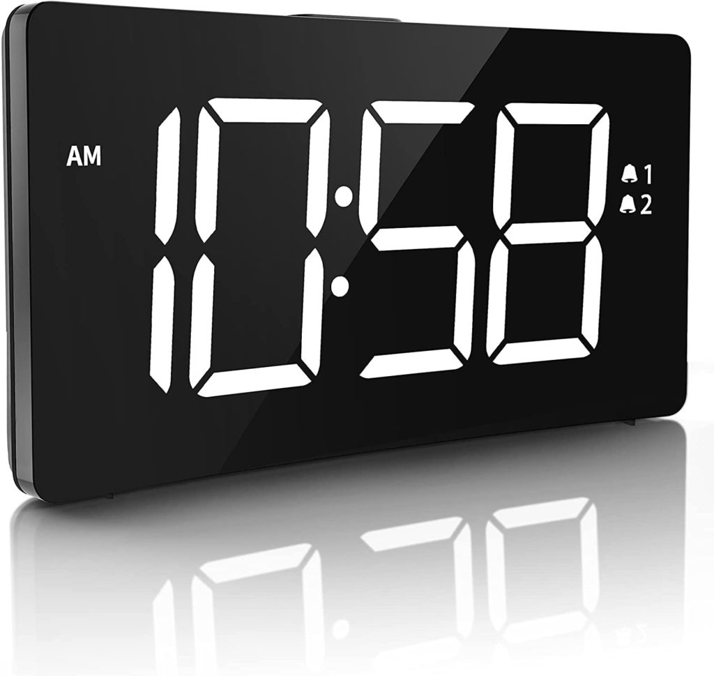 Digital Alarm Clock for Ultrawide Monitor Desk Setup